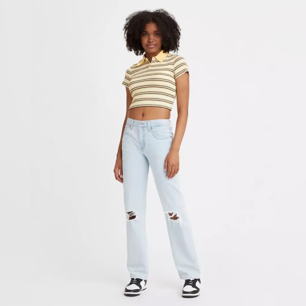 Levi's Low Pro Straight Distressed Jeans